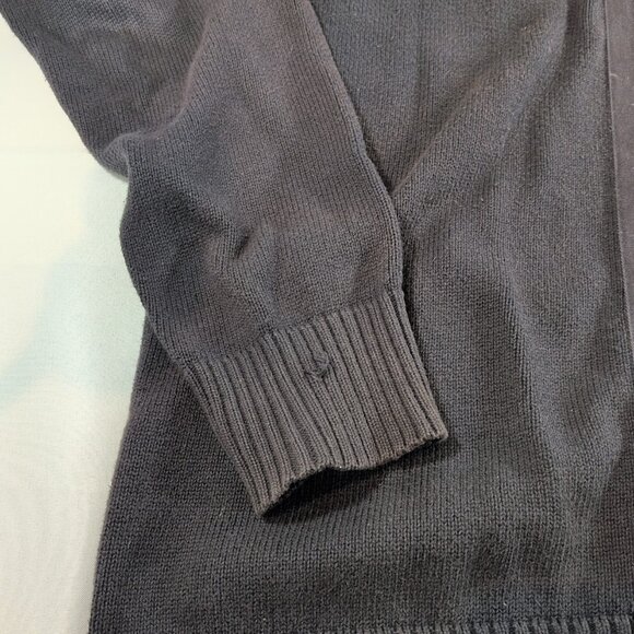 Angelo Litrico Men's L Large Sweater Full Zip Collared Gray 100% Cotton Knit - Picture 10 of 15